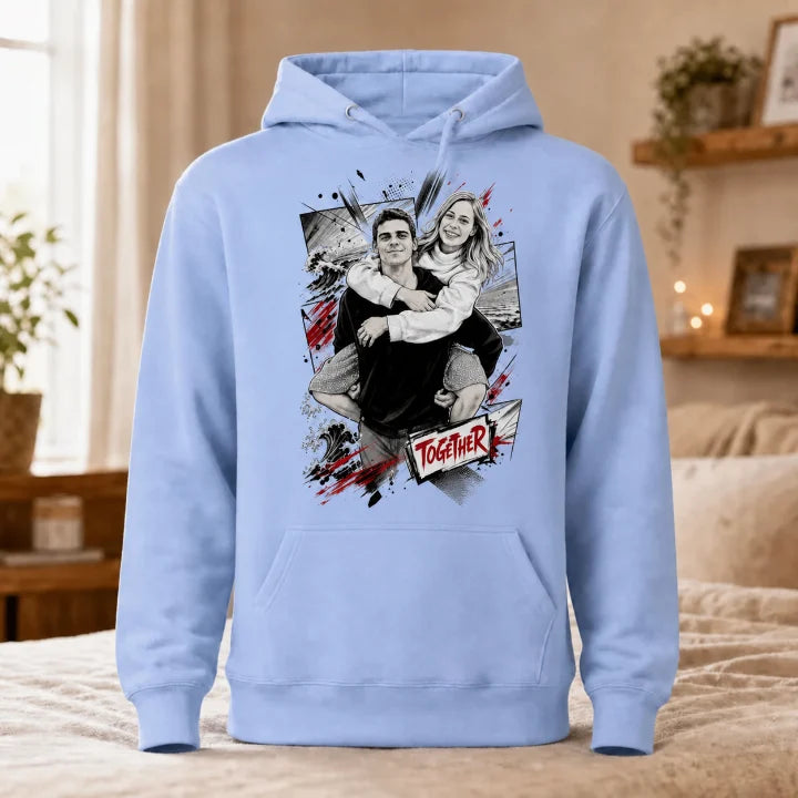Hoodie personnalisé ArtifyMe avec photo illustrée