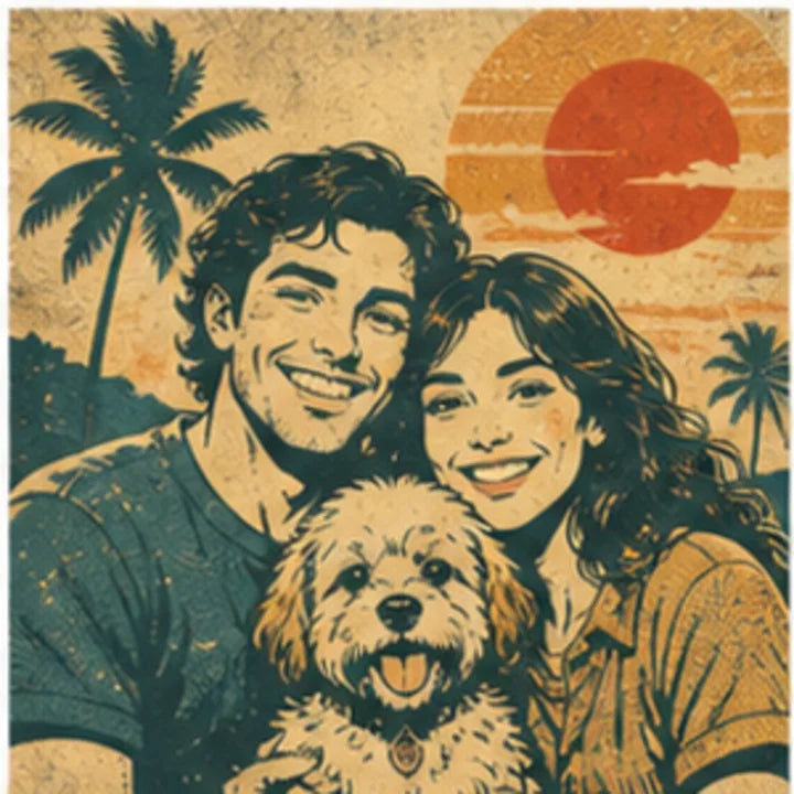 Exemple transformation Vintage Screen Print ArtifyMe