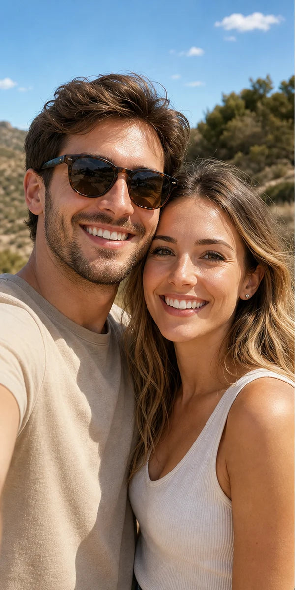 Photo originale d'un couple en selfie